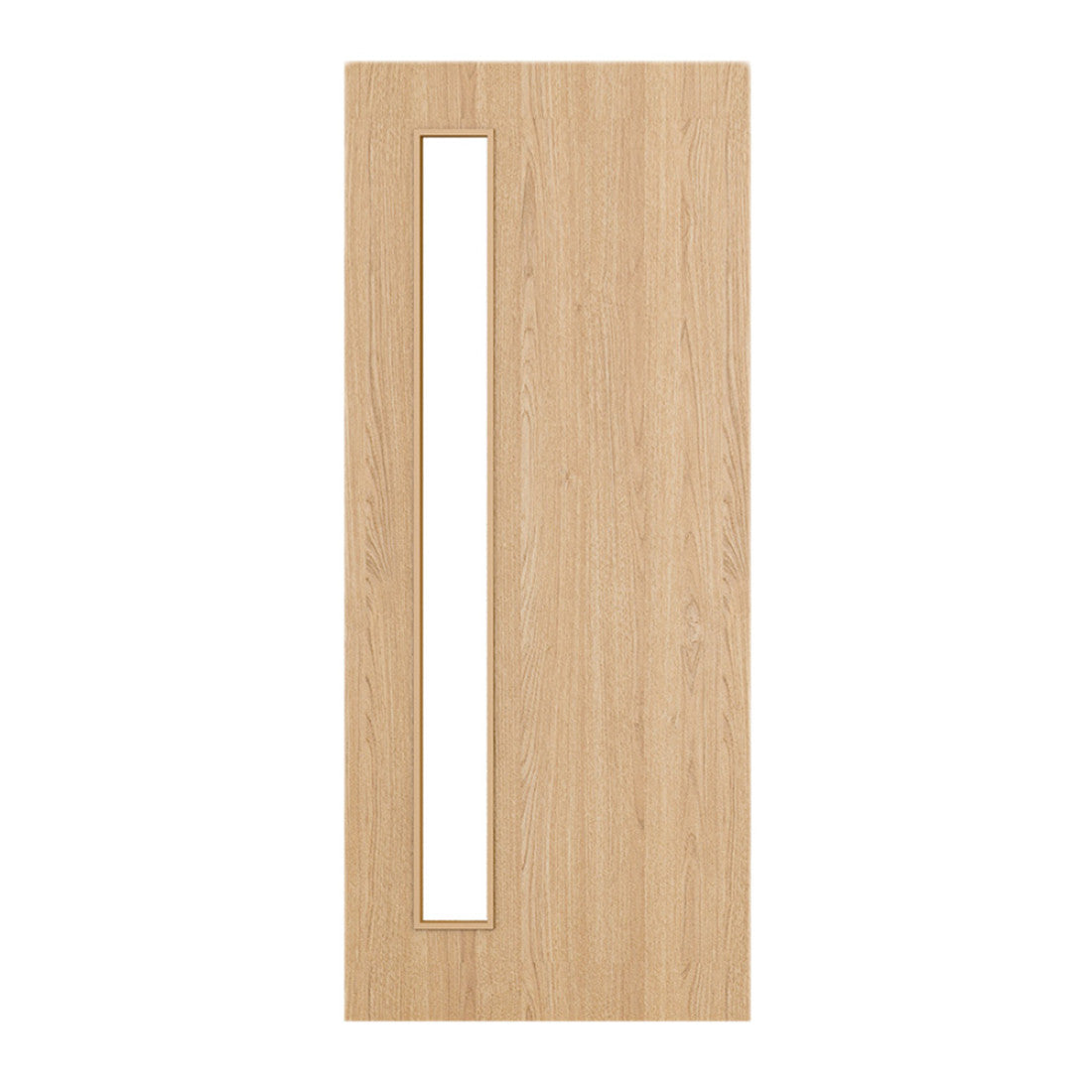 Deanta Flush Fully Finished Oak FD30 Fire Door - Clear Glass 45FLFDX
