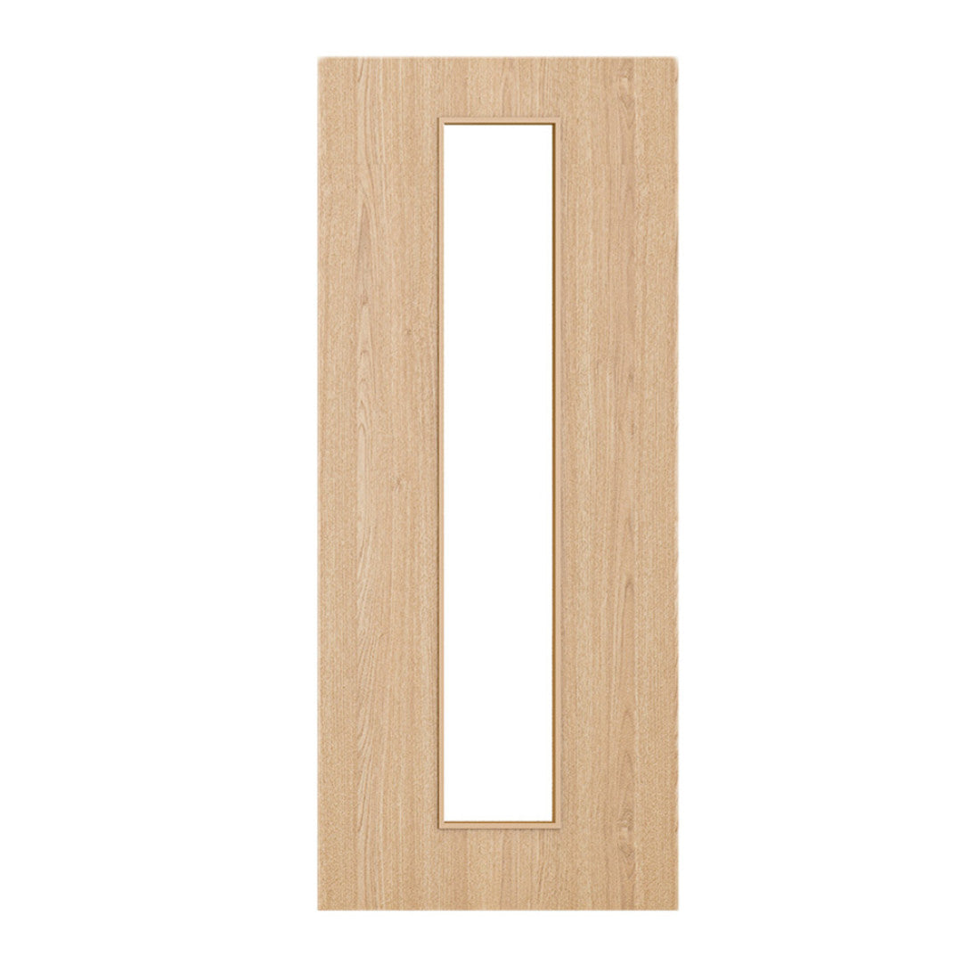 Deanta Flush Fully Finished Oak FD30 Fire Door - Clear Glass 45FLFDX10