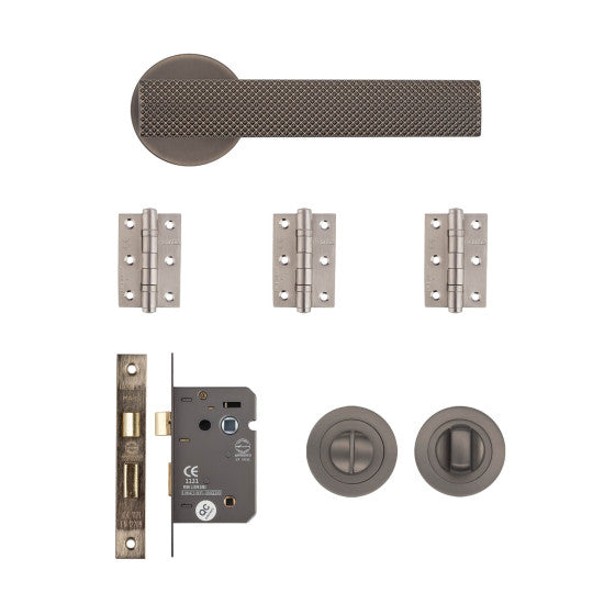 Deanta Olympia Bathroom Kit Matt Satin Black Nickel Handle OLYBAKMSB
