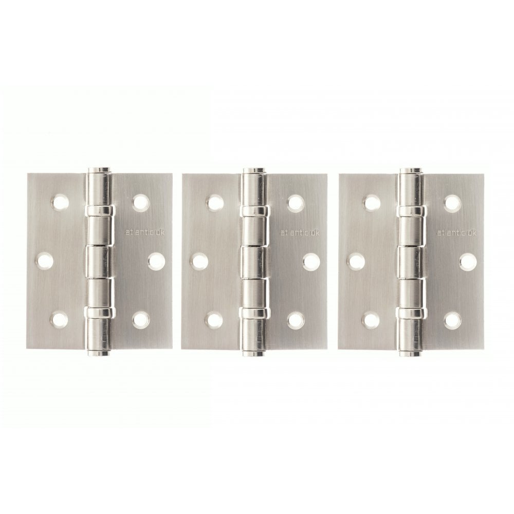 Atlantic UK Hardware Atlantic Ball Bearing Hinges 3″x2.5″x2.5mm Satin Nickel A2HB32525SN(3) (SET OF 3)