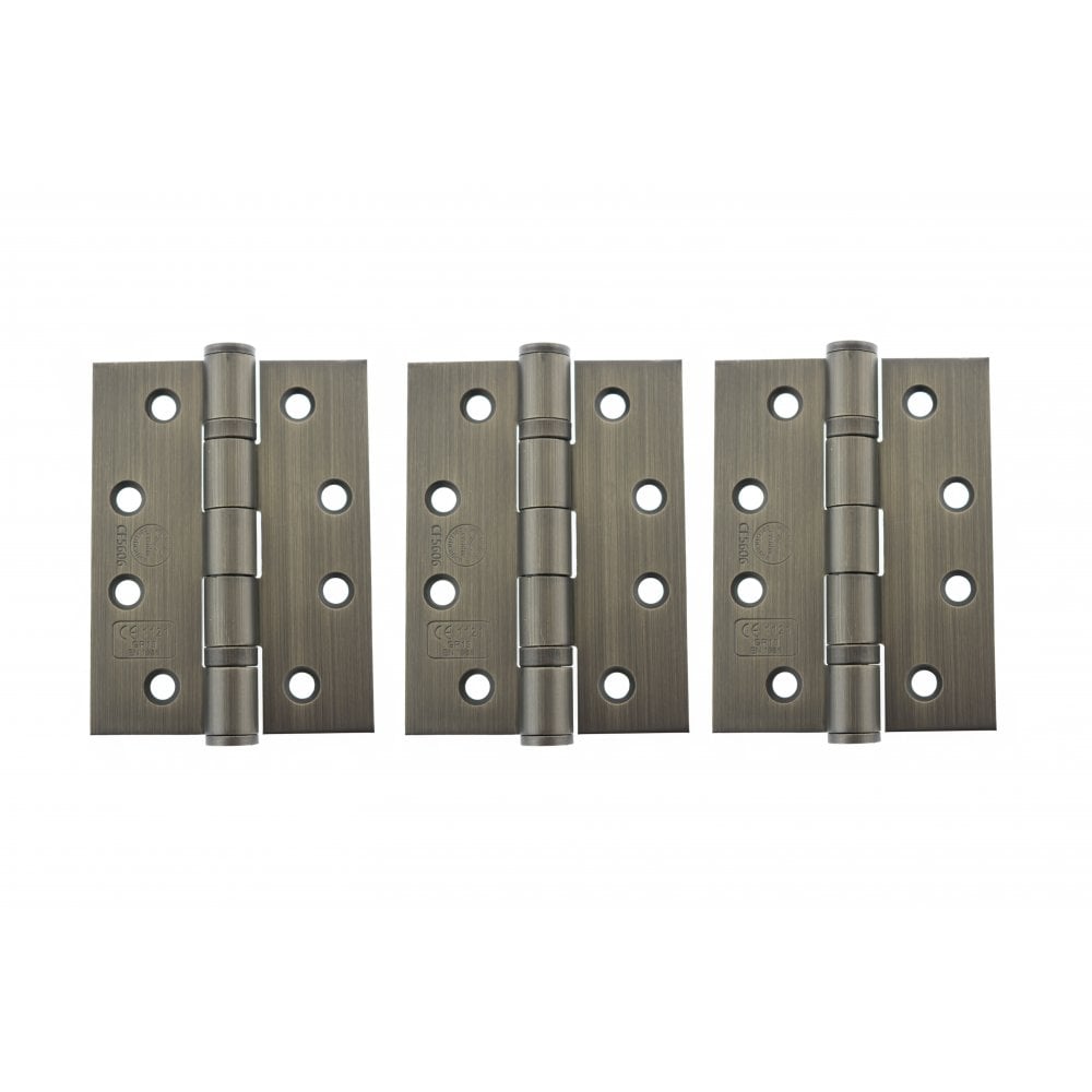 Atlantic UK Hardware Atlantic Ball Bearing Hinges Grade 13 Fire Rated 4"x3"x3mm Urban Bronze AH1433UB(3) (SET OF 3)