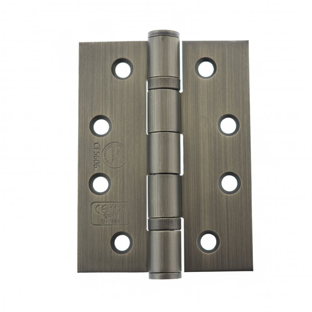 Atlantic UK Hardware Atlantic Ball Bearing Hinges Grade 13 Fire Rated 4"x3"x3mm Urban Bronze AH1433UB Pair