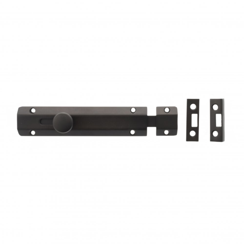 Atlantic UK Hardware Atlantic Solid Brass Surface Door Bolt 6" Urban Dark Bronze ASB6UDB