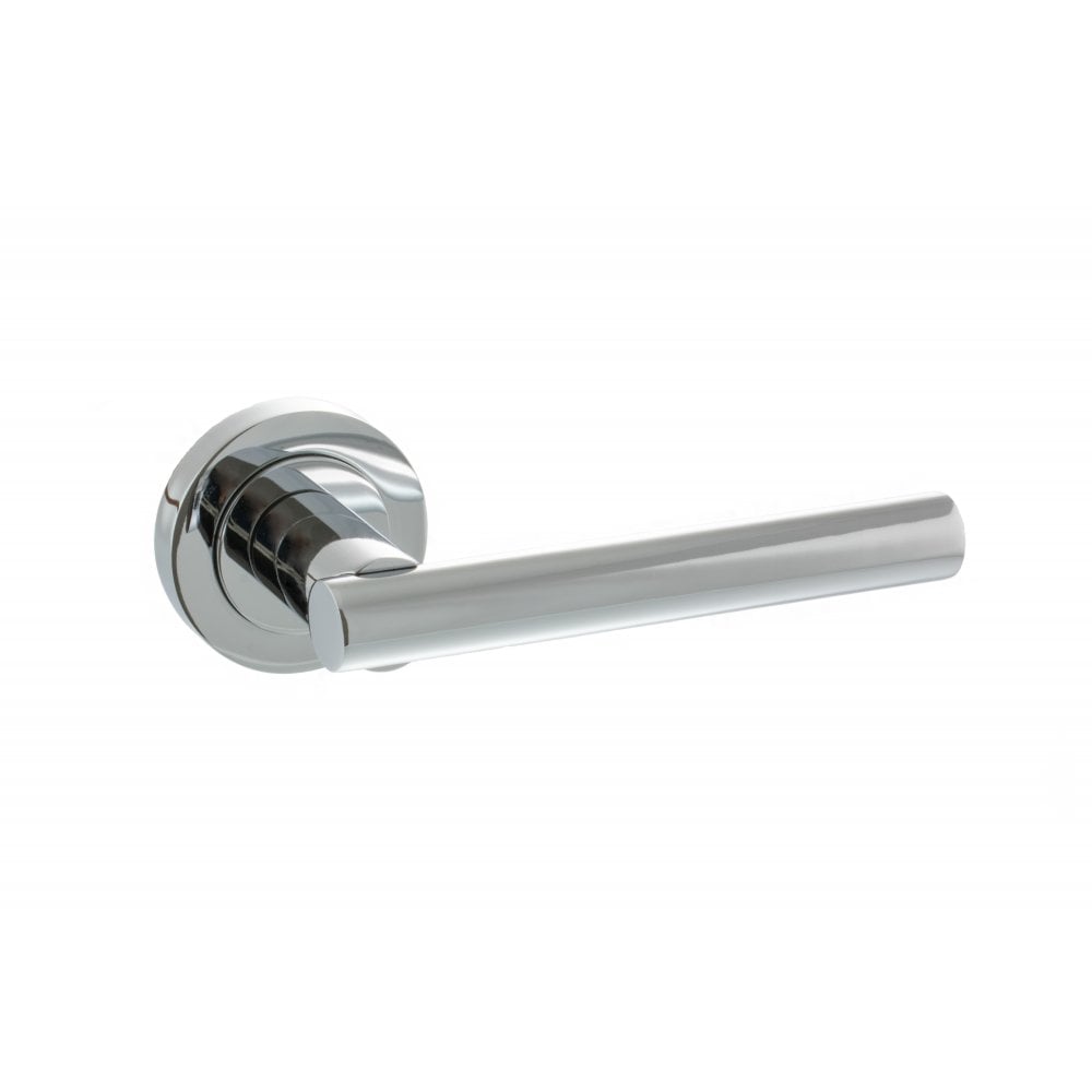 Atlantic UK Hardware Polished Chrome Nebraska Lever on Round Rose S28RPC
