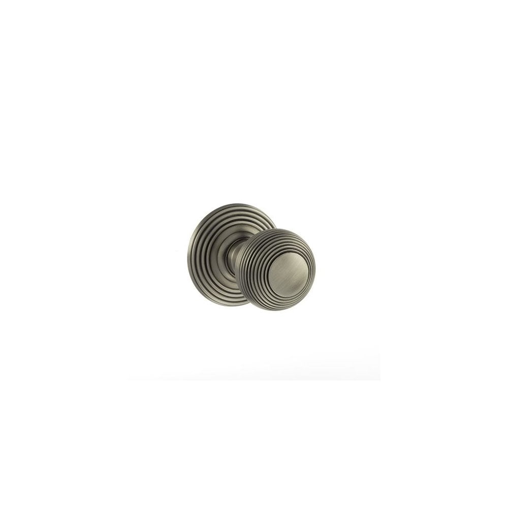 Atlantic UK Hardware Ripon Matt Gun Metal Reeded Mortice Knob OE50RMKMBN