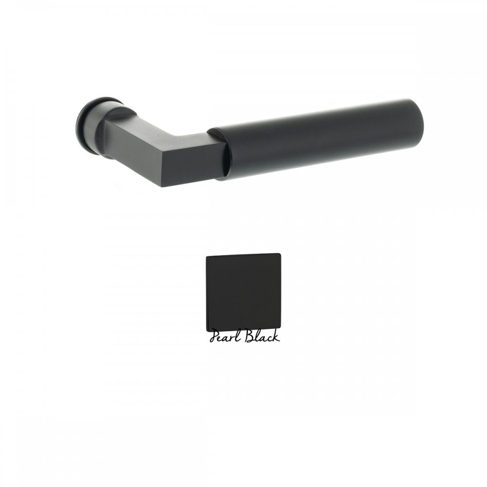 Atlantic UK Hardware Tupai Exclusivo 5S Line Covas Lever Door Handle on Concealed Square Rose - Pearl Black XT4071CRMB