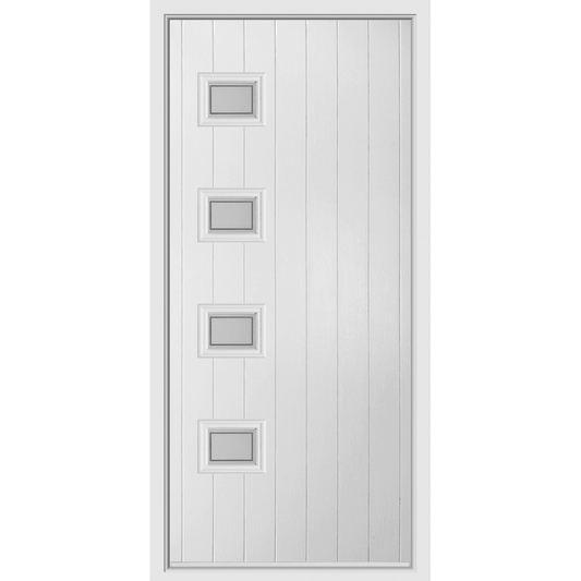 BCD Oak Composite Long Bar Door With White Frame 895X2040MM #1233