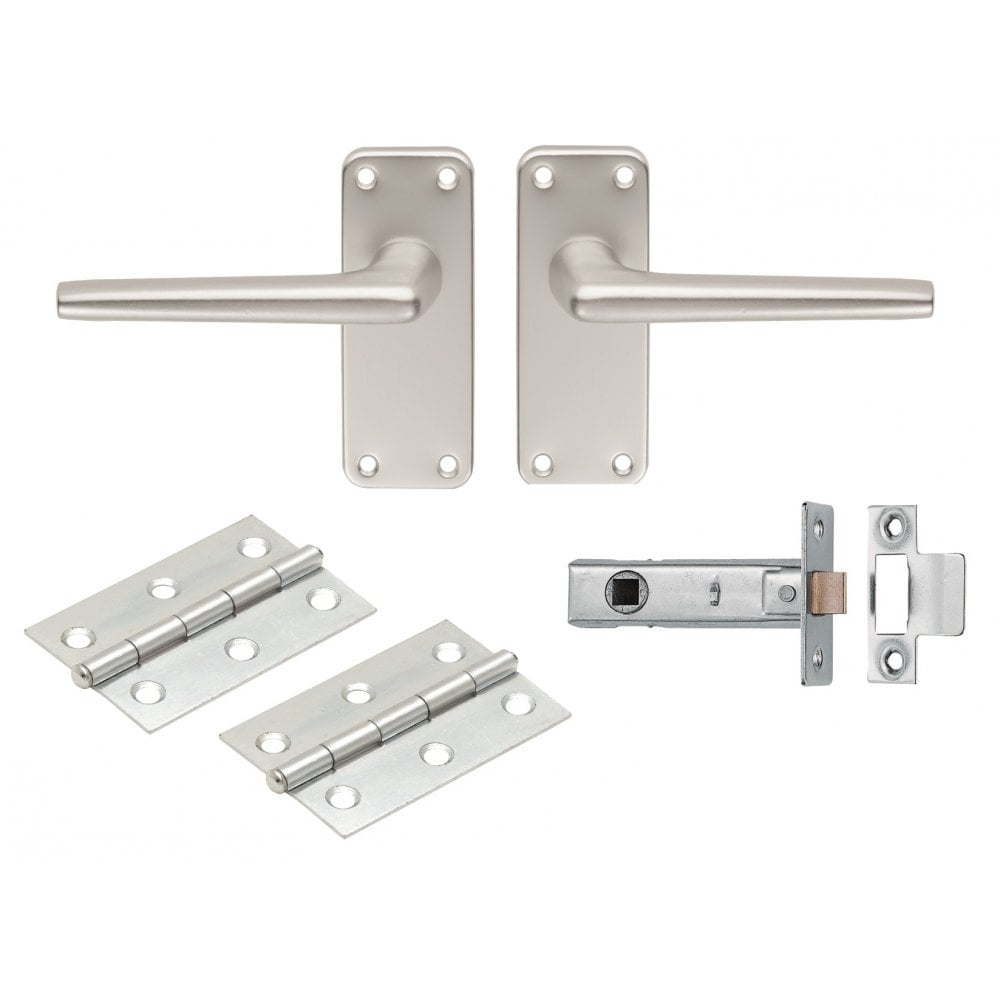 Carlisle Brass Aluminium Lever Latch Door Pack Boxed SAA22/INTB