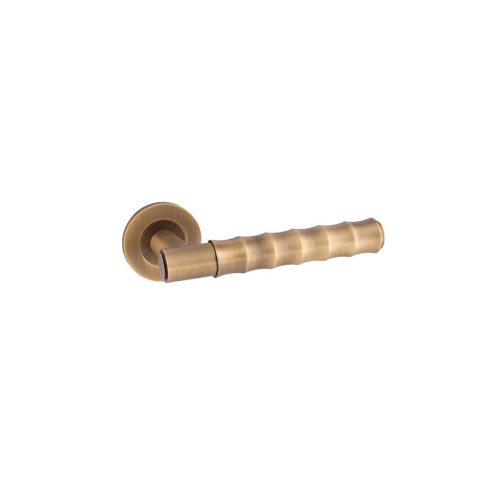 Carlisle Brass Bamboo Antique Brass Lever On Rose Handle AW225AB