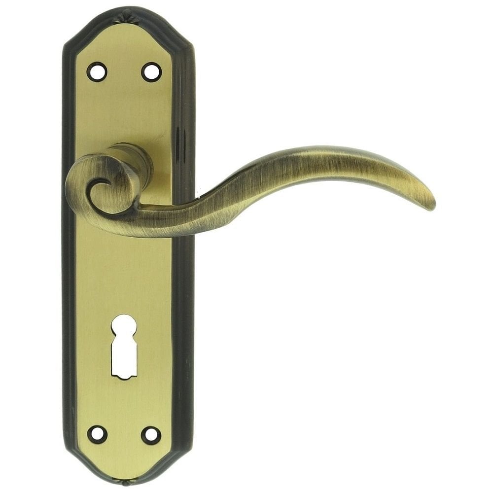 Carlisle Brass Florentine Bronze Standard Lock Boxed Wentworth Lever on Backplate DL340FB