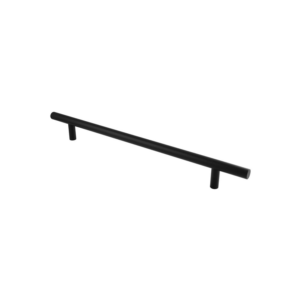 Carlisle Brass Matt Black Straight T-Bar Pull Handle Grade 304 22mm Dia, 450mm Centres CFPT1450MB