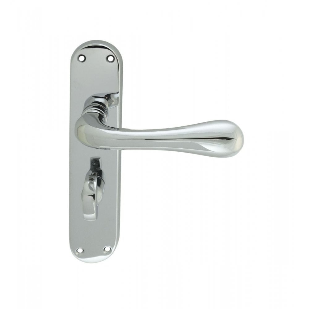 Carlisle Brass Polished Chrome Bathroom 185mmx42mm Astro Lever on Backplate EL23CP