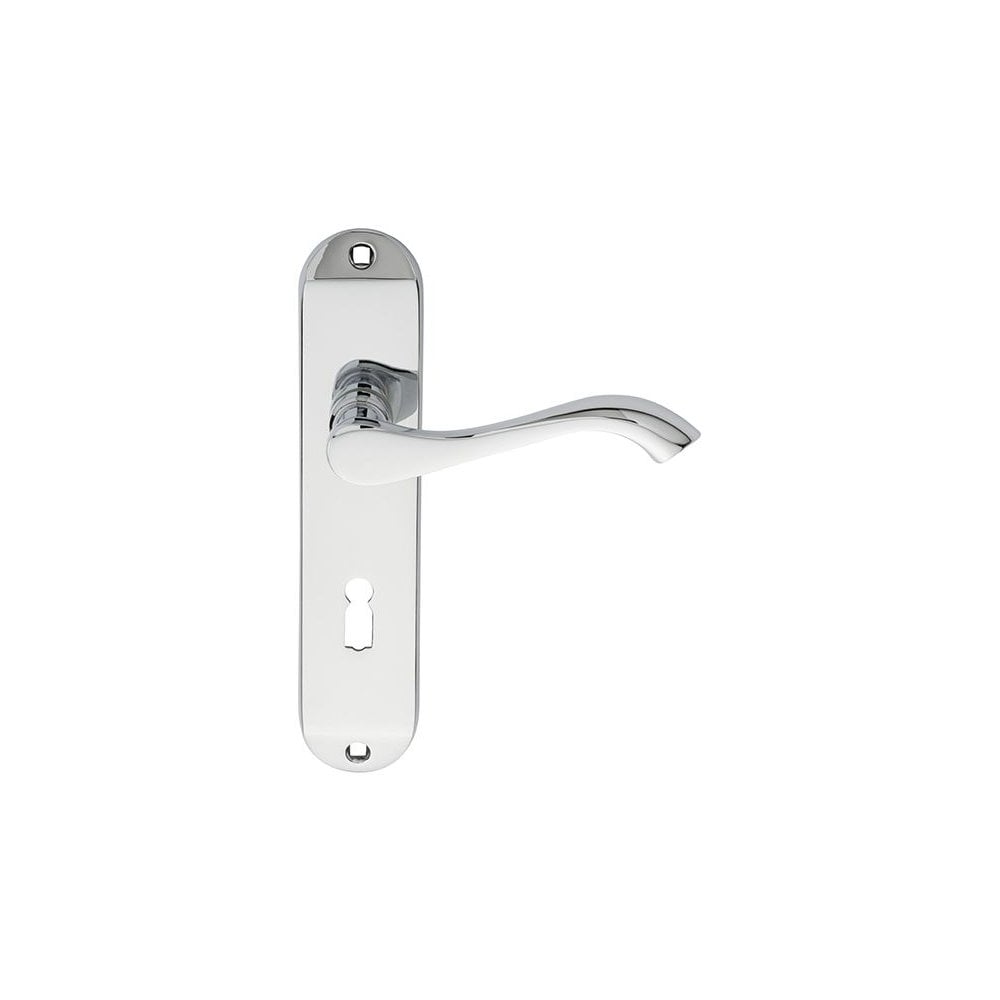 Carlisle Brass Polished Chrome Lock Profile 180mmx40mm Andros Lever on Backplate DL180CP