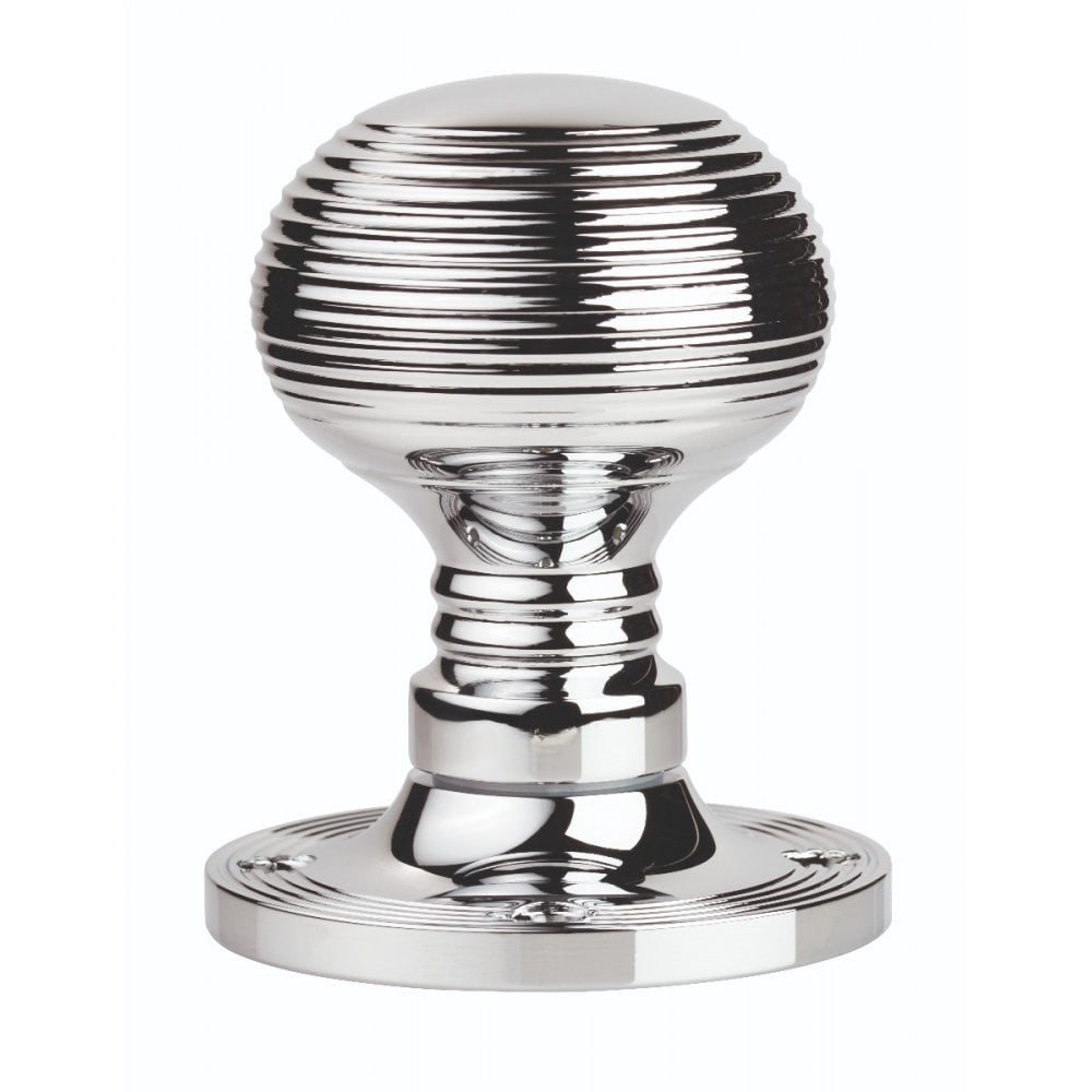 Carlisle Brass Polished Chrome Rim Mortice Knob Queen Anne Mortice Knob 61mm Dia.Rose 52mm Dia .Knob 77mm Projection M10