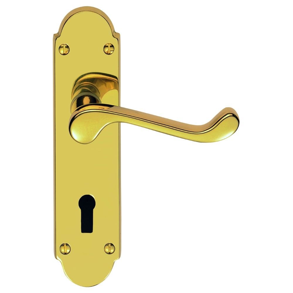 Carlisle Brass PVD Lock Standard Boxed Oakley Lever on Backplate DL168PVD