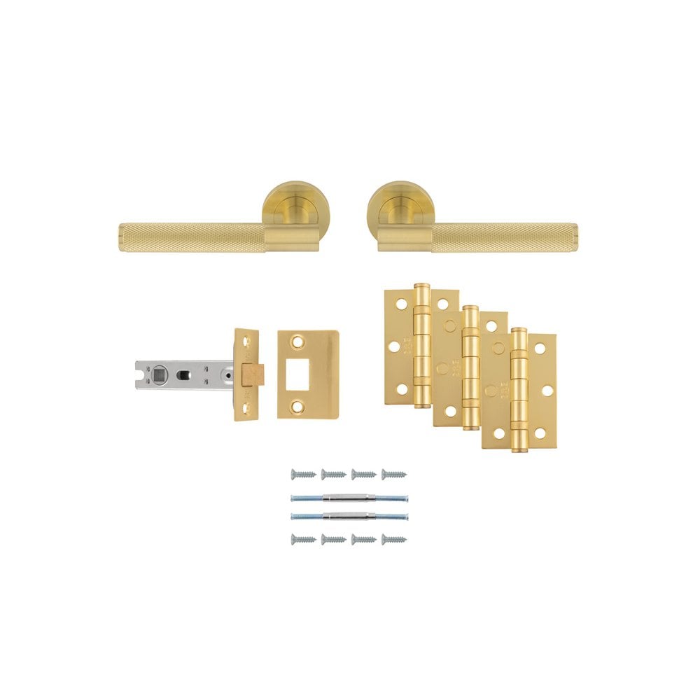 Carlisle Brass Satin Brass Lagos Latch Pack - Ultimate Door Pack UDP010SB/INTB