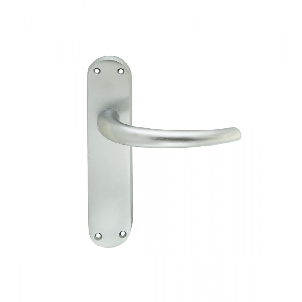 Carlisle Brass Satin Chrome Latch 185mmx42mm Lilla Lever on Backplate EL32SC