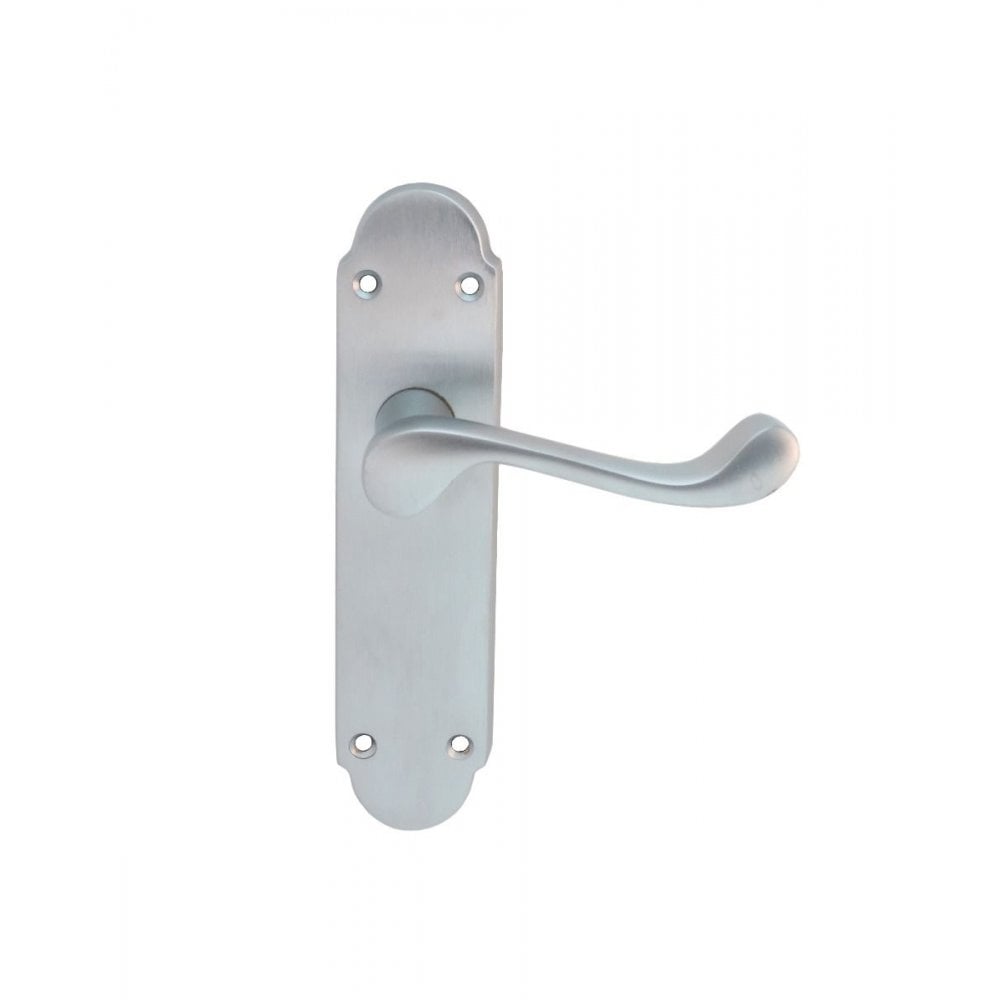 Carlisle Brass Satin Chrome Latch Boxed Oakley Lever on Backplate DL167SC