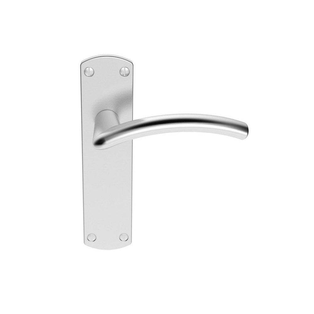 Carlisle Brass Satin Chrome Latch Boxed Tres Lever on Backplate SZC032SC