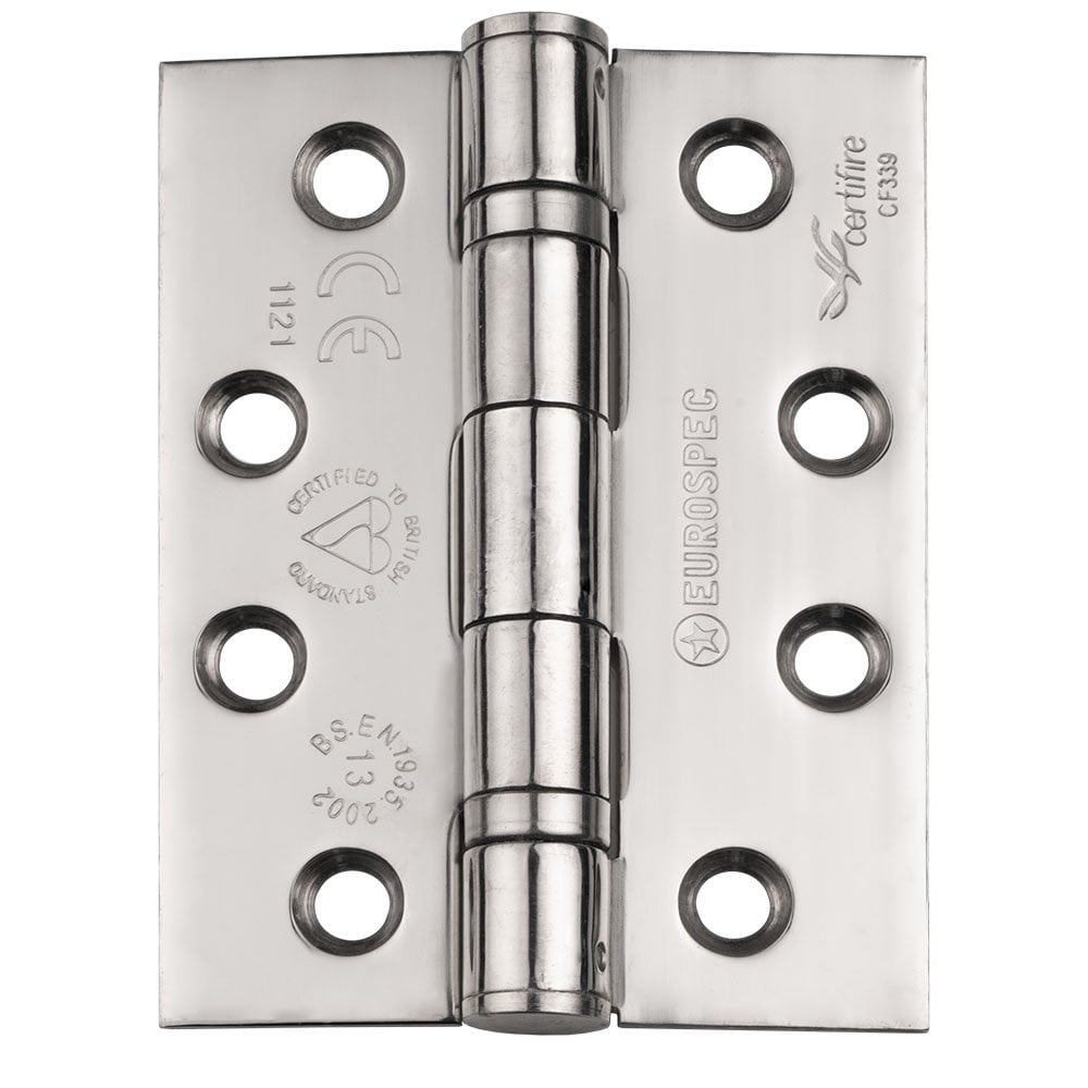 Carlisle Brass Satin Stainless Steel Radius Grade 13 Ball Bearing Hinge, Grade 316 Stainless Steel CEN1433/13SSS/R