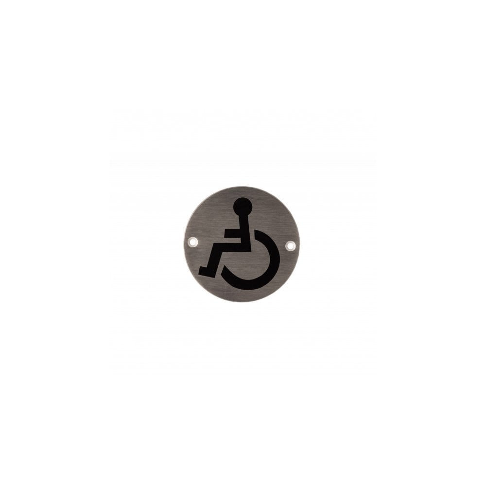 Deanta 3.0" Round Steel Disabled Sign DHSNMEDSSQ