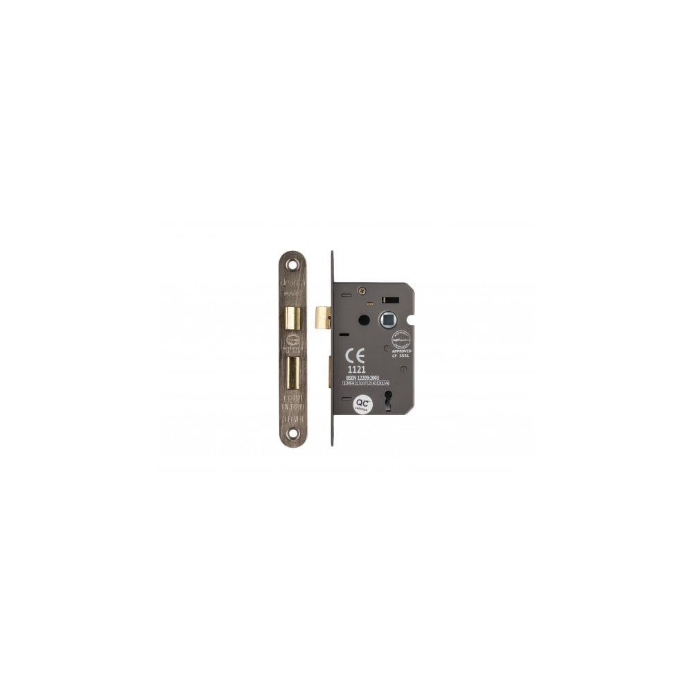 Deanta 3 Lever Mortice Radius Sash Lock Satin Nickel DHMRSNRA