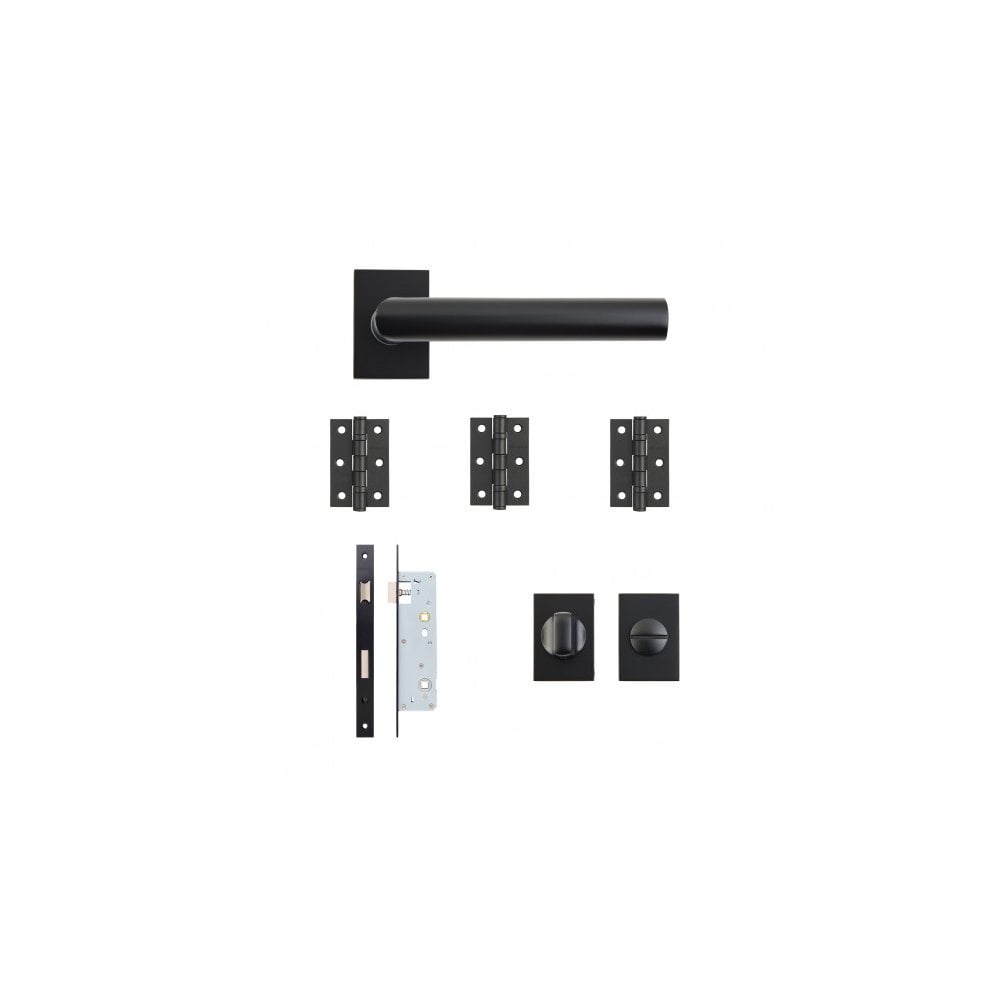 Deanta Ares Matt Black Urban Bathroom Kit AREUBAK