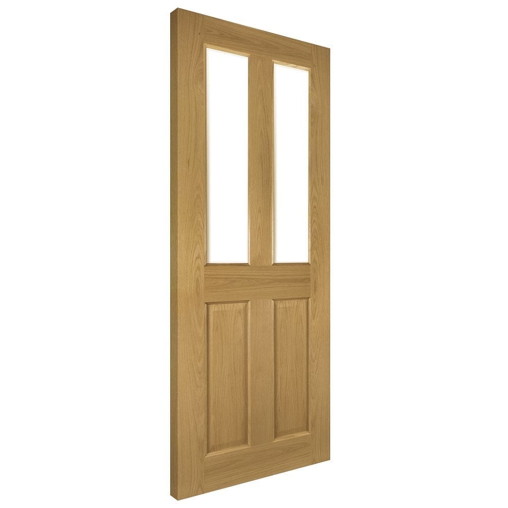 Deanta Bury fully finished oak glazed FD30 fire door
