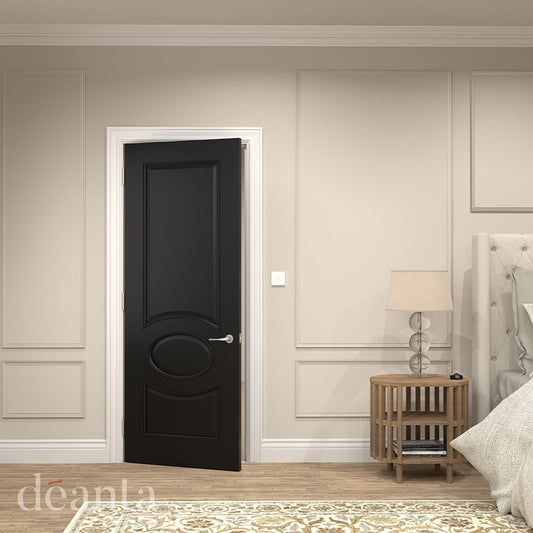 Deanta Clarendon Black Fully Finished Internal FD30 Fire Door 45CLAFDBL