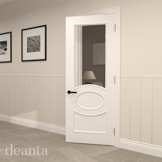 Deanta Clarendon White Primed Glazed Internal Door 35CLAGWHP