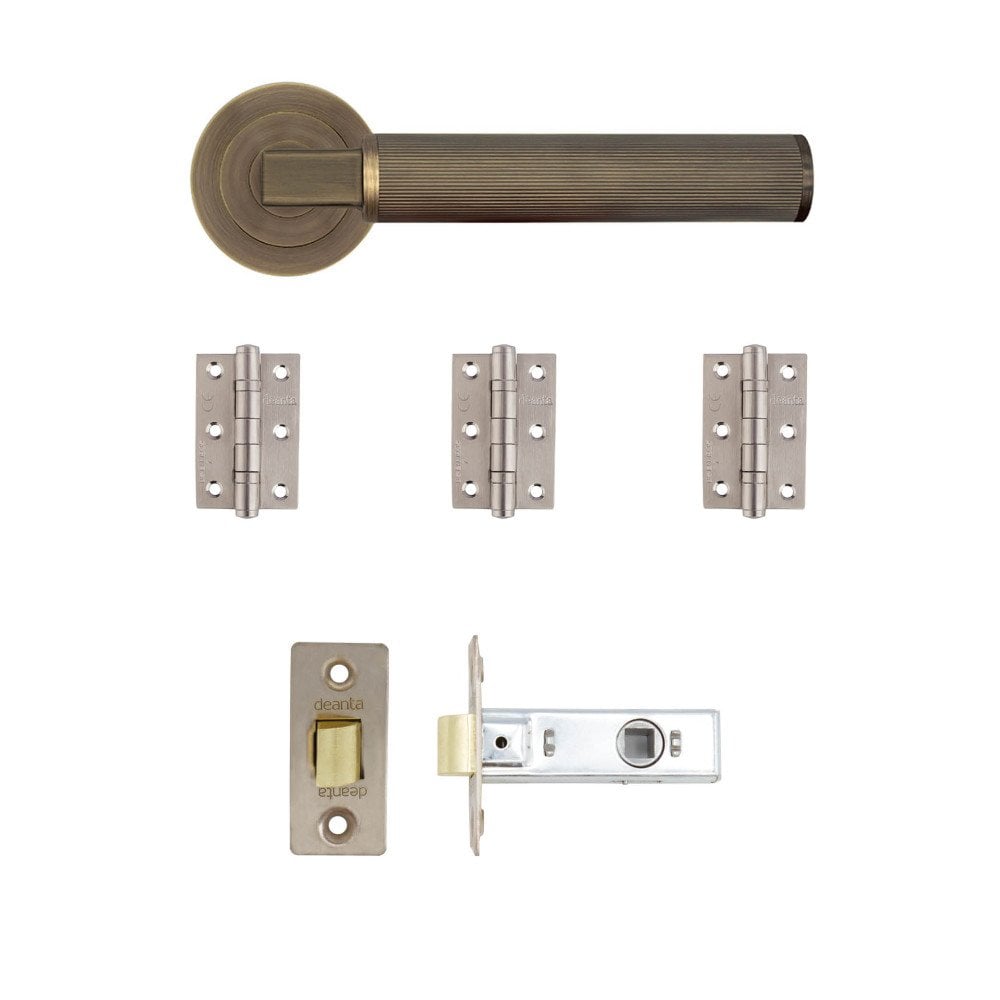 Deanta Delphi Matt Antique Brass Handle Pack DELLAKMAB