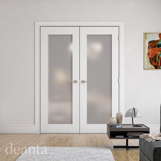 Deanta Denver White Primed Internal Door with Frosted Glass 35NM6GFWHP