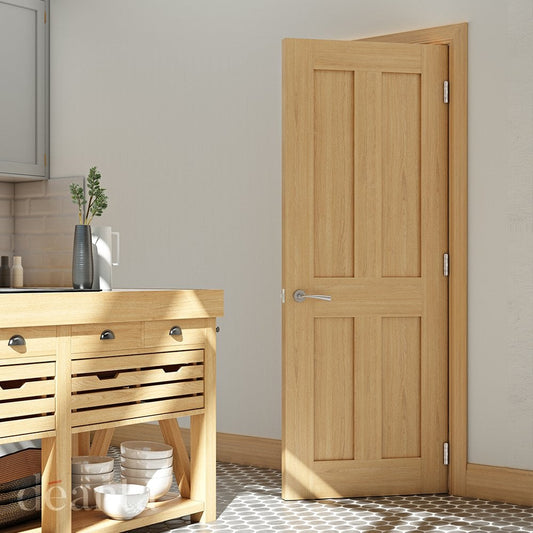 Deanta Eton Unfinished Oak 30 Minute Fire Door (FD30) 45DINGF/DUNX