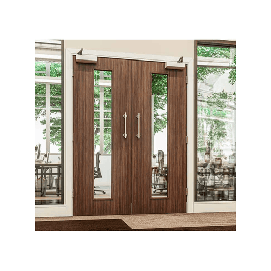Deanta Flush Fully Finished Walnut FD60 6mm Lipping Fire Door 54FLWFDX