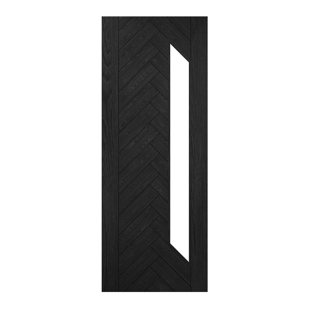 Deanta Fontaine Brushed Black Internal Clear Glass Door 35FONGBX