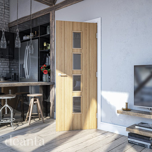 Deanta Galway Unfinished Oak Glazed 35GALCGUNX