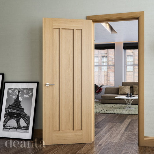 Deanta Norwich Unfinished Internal Oak Fire Door 45NORWUNX