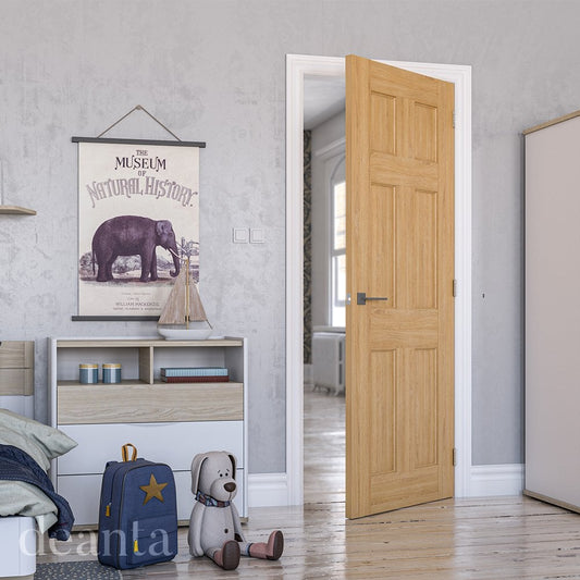 Deanta Oxford Fully Finished Internal Oak Door 35NM8XFSC