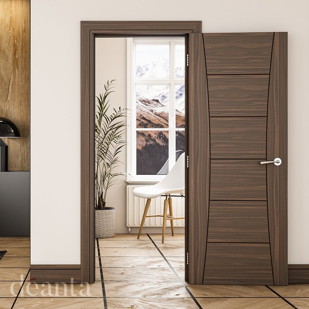 Deanta Pamplona Fully Finished Internal Walnut Door 35PAMPWXFSC, view 2