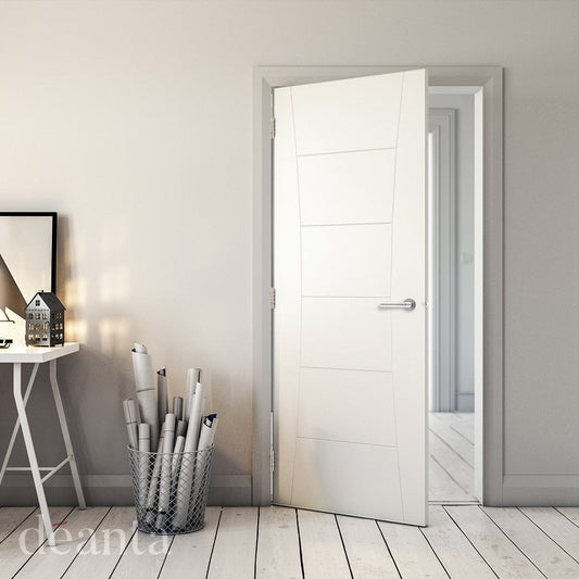 Deanta Pamplona White Primed Internal Fire Door 45PAMPF/DWHP