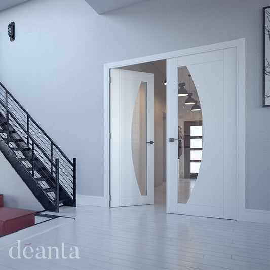 Deanta Ravello White Primed Glazed 35RAVGWHP