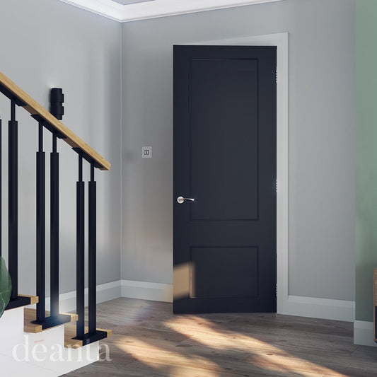 Deanta Sandringham Fully Finished Internal Black Fire Door 45SANFDBL