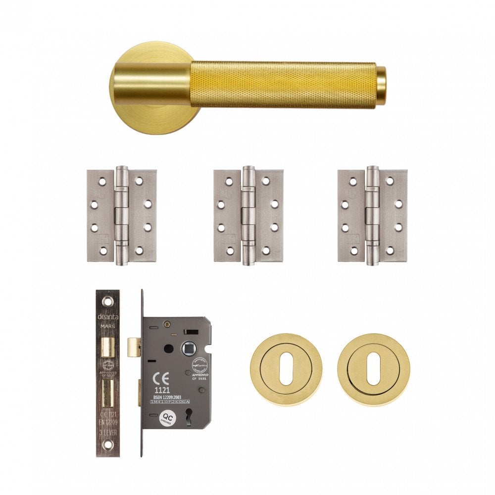 Deanta Sparta Mortice Kit Satin Brass Finish SPAMOK