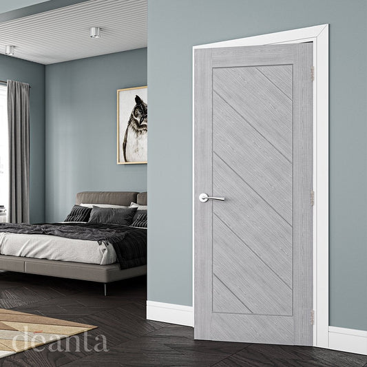 Deanta Torino Fully Finished Internal Light Grey Fire Door 45TORLF/DXFSC