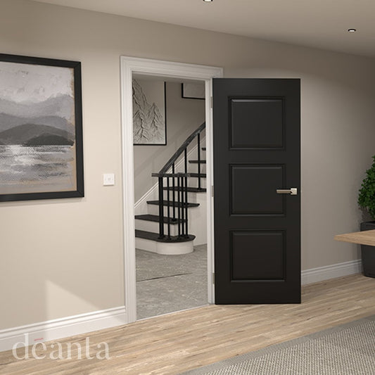 Deanta Trinity Black Fully Finished Internal Door 35TRI