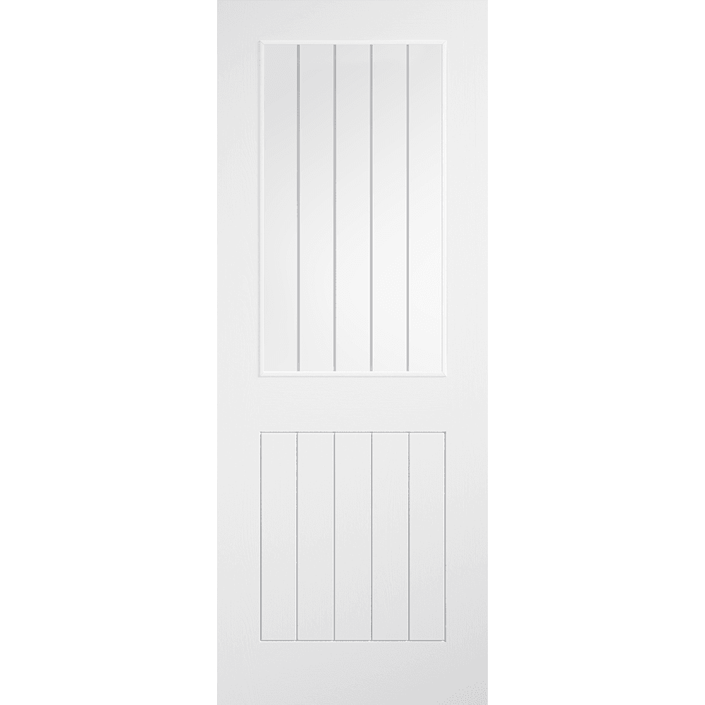 Doors2Floors Suffolk Fully Finished Laminated Clear Glazed Door LAMWHICOTGL