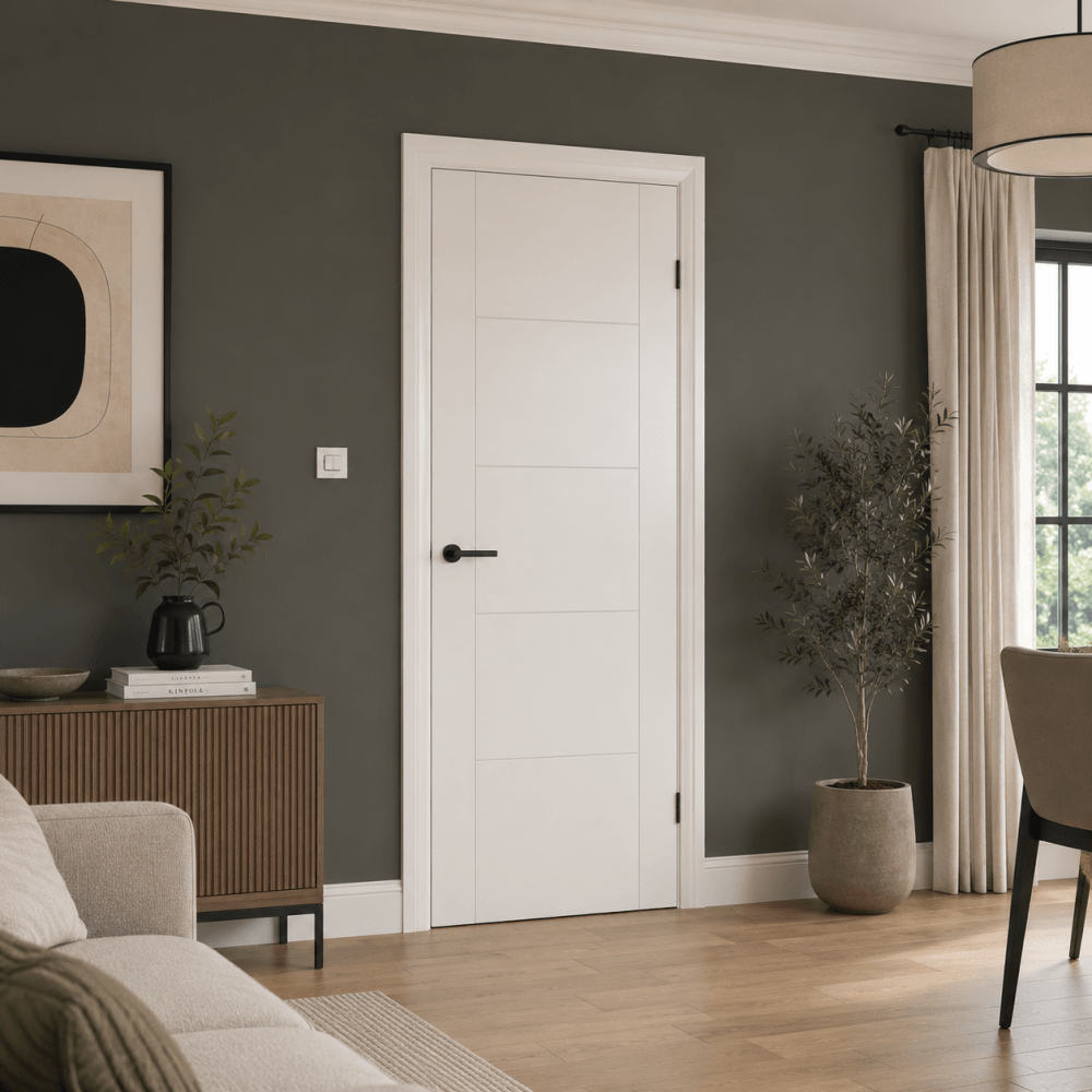 Doors2Floors Vancouver White Primed Moulded Internal Door SMOVAN5P
