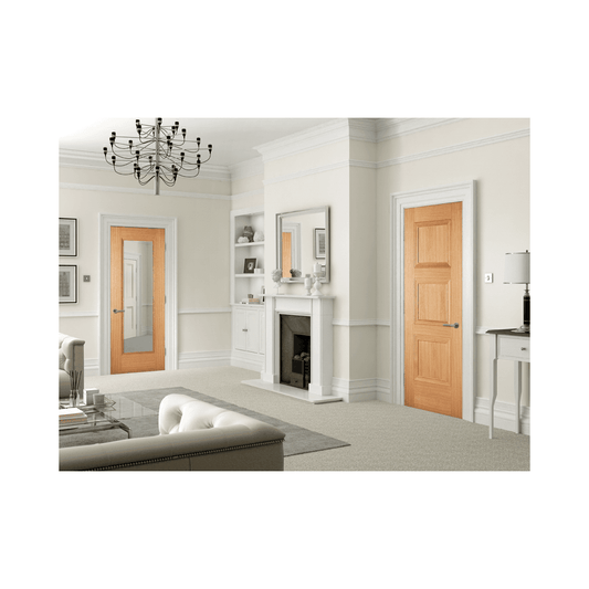 LPD Amsterdam Fully Finished Oak Internal Fire Door AMSOAKFC