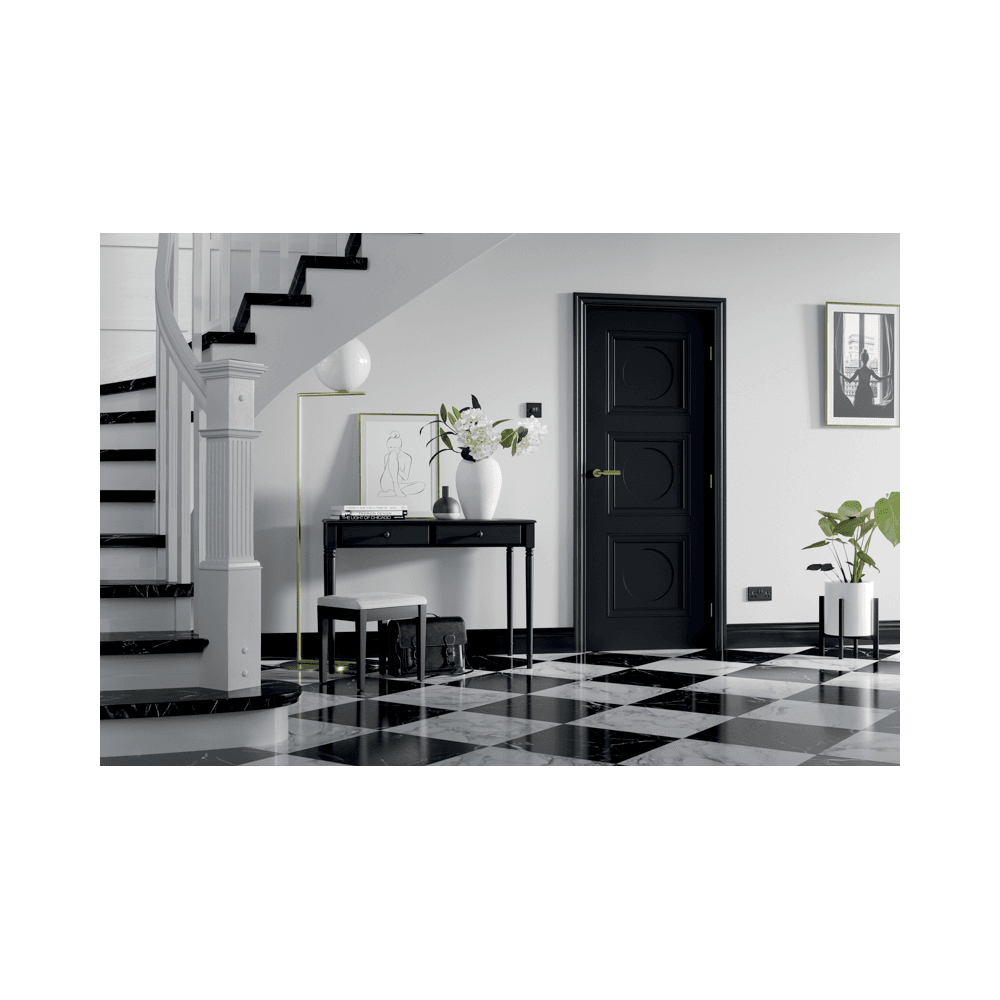LPD Antwerp Primed Black Internal Door ANTBLA3P, view 2