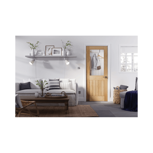 LPD Belize Fully Finished Internal Oak Glazed Door PFOBELG